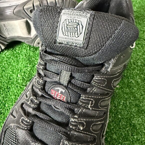 Skechers Cankton Men's Memory Foam Round Steel Toe Work Leather Shoes Size 10.5 - Picture 8 of 12